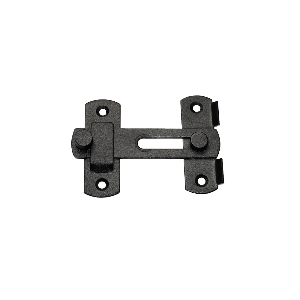 Sliding Barn Door Lock Cast Iron Gate Latch Powder Coated Lock For Shed Cabin Garage Hardware