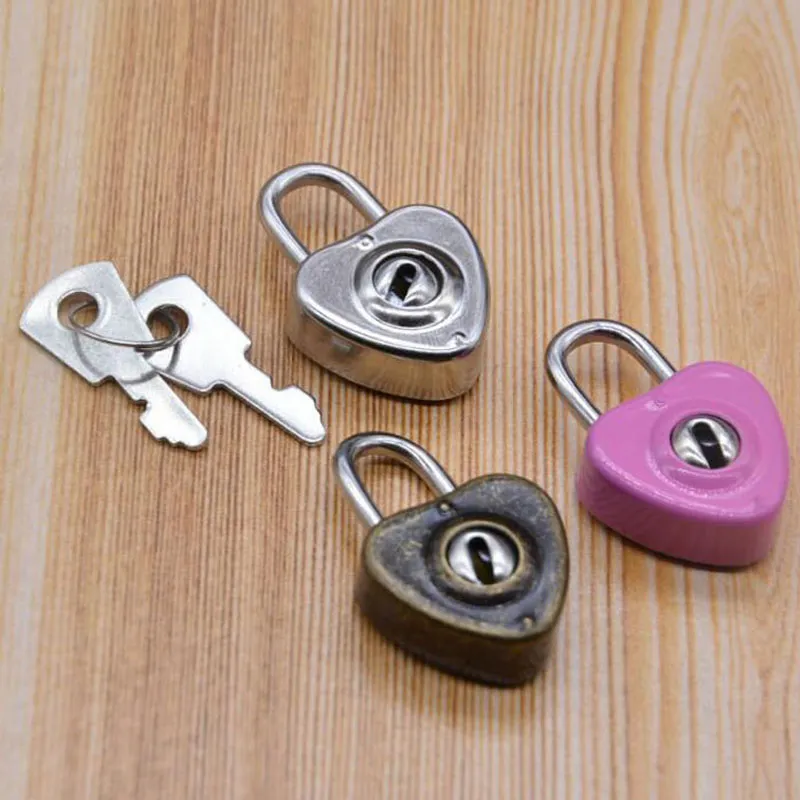 4 Pcs Heart Shaped Combination Padlocks - Small Metal Code Locks For Diaries & Jewelry
