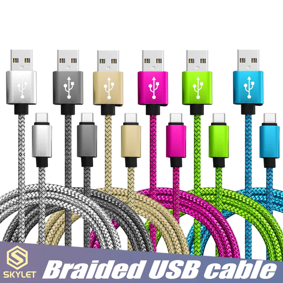 كبلات Skylet USB شحن سريع مزامنة الحبال الهاتف النوع C Micro USB للهواتف المحمولة العالمية