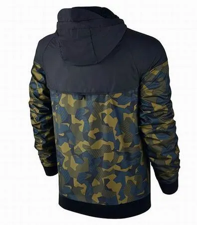 famous desinger army camo sweatshirts hooded autumn long sleeve zipper windbreaker Jogging sportwear GYM workout men's jackets Windcheater