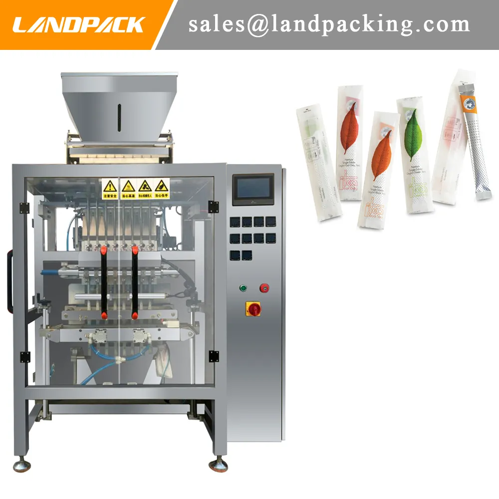 Tea Leaf Multi Lane Stick Pack Machine Vertikal Granule Sachet Form Fill Seal Mechanical