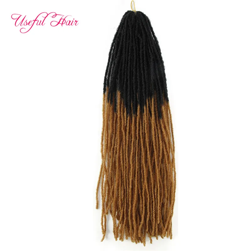 dreadlocks Sister Locs Micro Locs estensioni dei capelli all'uncinetto tessuto sintetico dei capelli 18 pollici intrecciare i capelli lisci per le donne 27 fili fai da te Micro