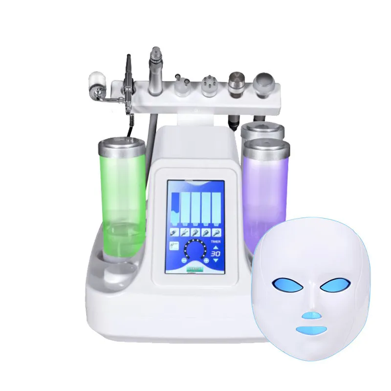 7 in 1 Hydra Facial Hydra Dermabrasion Aqua 껍질 바이오 라이트 RF 깨끗한 스킨 케어 뷰티 머신