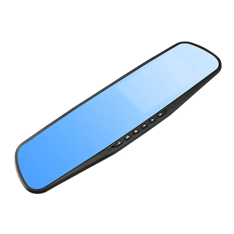 Doğrudan Fabrika Oto Dijital Ayna Araba DVR Kaydedici Sürüş Veri Registratörü 1080 P FHD 2CH Ön 170 ° Arka 120 ° Görüntüle Açı 4.3 "Ekran