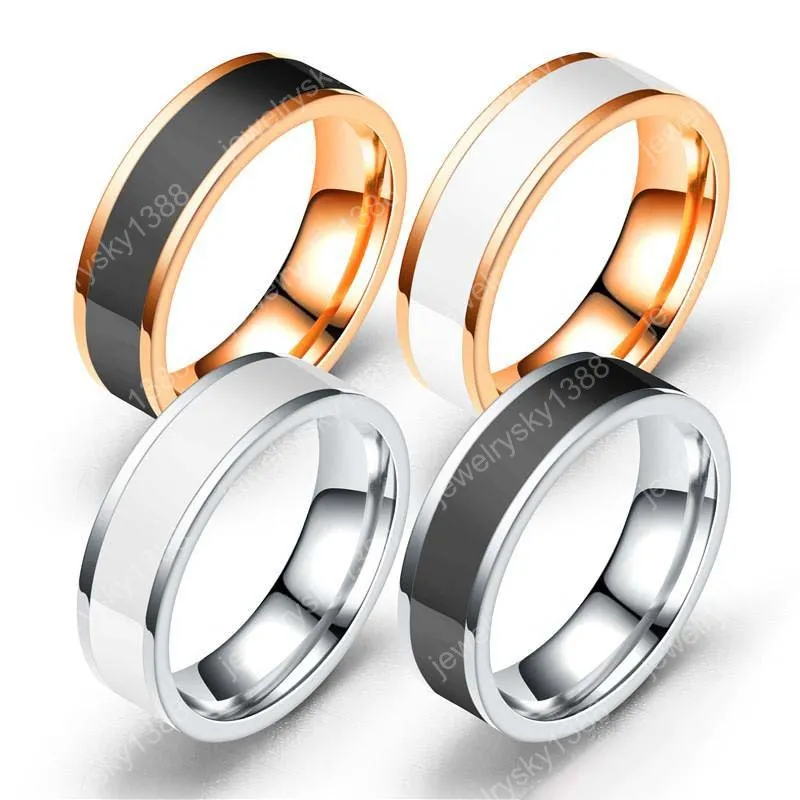 Rostfritt stål Ringar Blank Engagemang Ringar för Kvinnor Lyxig design Smycken Kvinnor Ringar Designer Smycken Julklapp