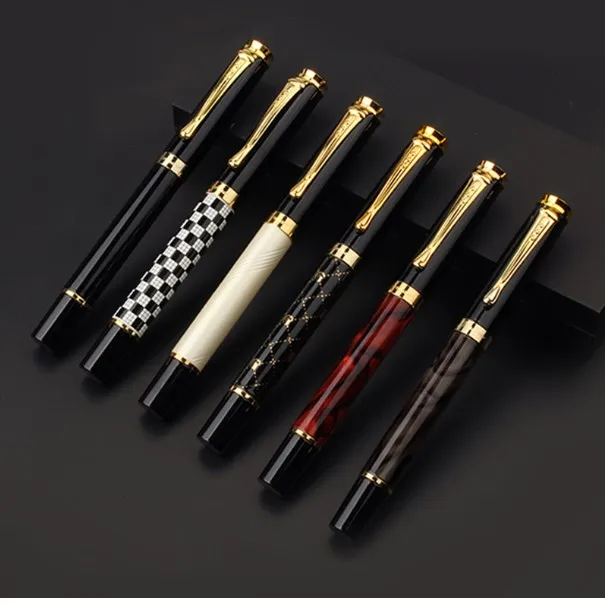 Jinhao 500 블랙 만년필 펜 2 종류의 펜촉 0.5mm 잉크 펜 고품질 사무 용품 비즈니스 선물