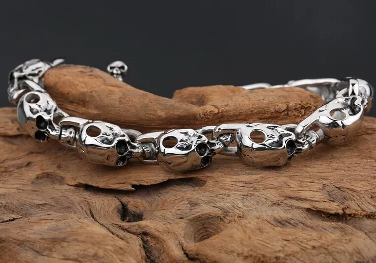 316L Stainless Steel Friendship Bracelet With Punk Hippes Skull Crystal Chain Masculine Jewelry For Men Perfect Halloween Accessories From Charmspendant 9.14 DHgate.Com