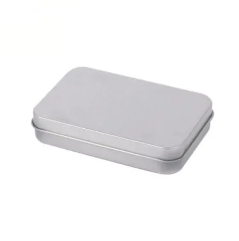 Small Rectangular Metalic Container Rectangular Hinged Metal Storage Containers With Lid Mini Wear ...