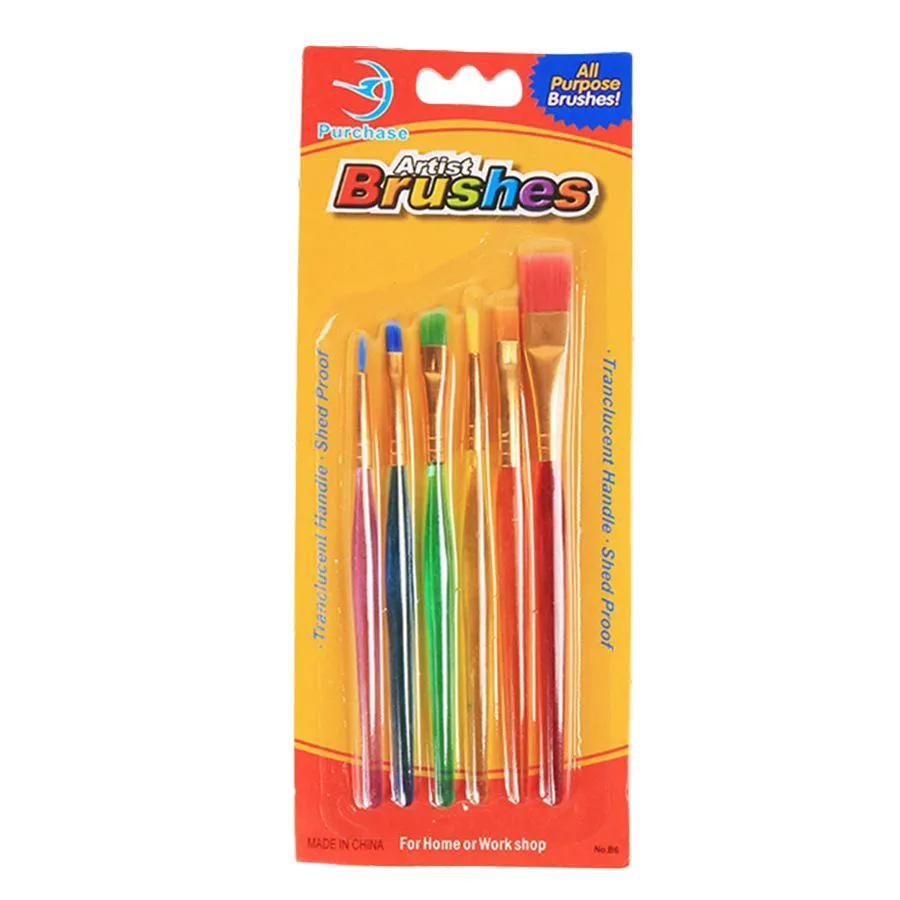 Wholesale 6 Sticks Transparent DIY Children Watercolor Brush Synonym