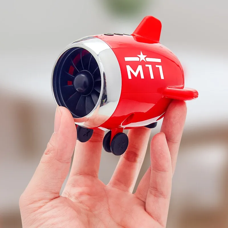 2018 yeni yaratıcı uçak modeli Bluetooth hoparlör karikatür sevimli mini hoparlör mini MP3 subwoofer taşınabilir çelik tabanca reta ile destek TF kart