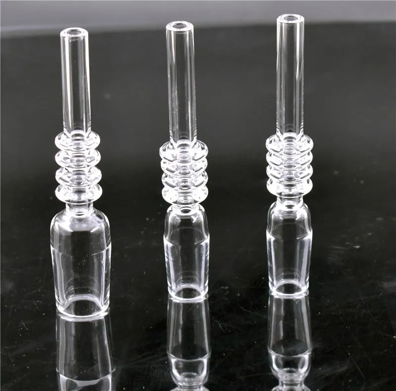 10шт Кварц Nail Tip Drip Tips 10мм 14мм 18мм мужской Dab соломы Set Кварц Banger ногтей для Dab нефтяных вышек Bong