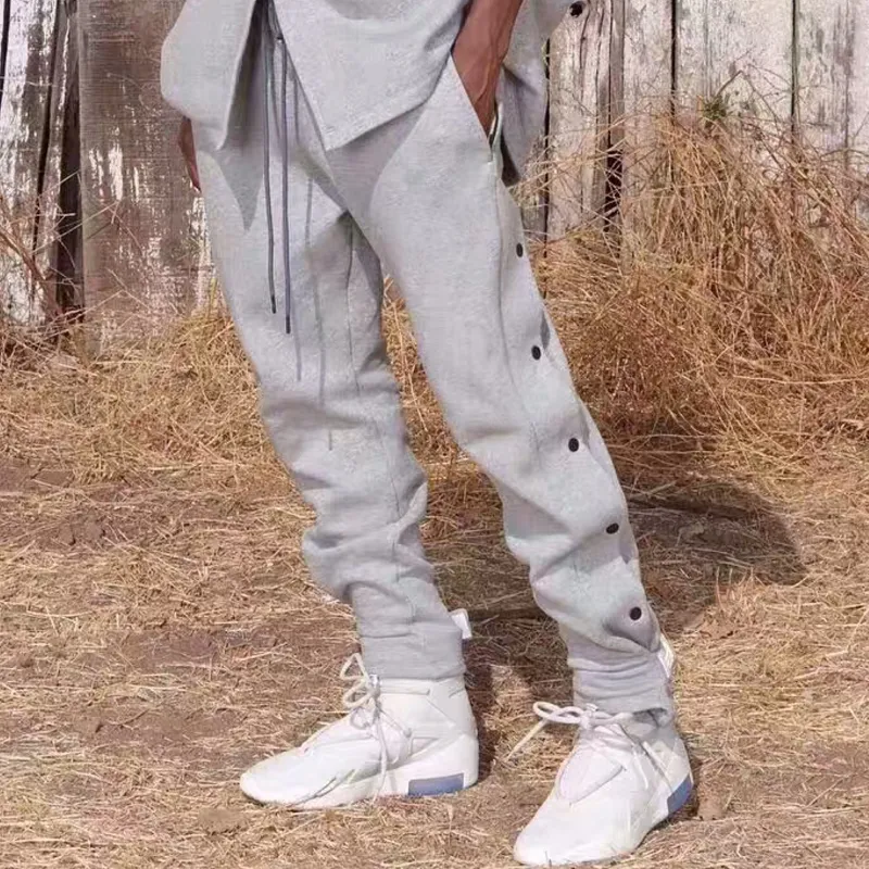 Compra Miedo De Dios Pantalones De Chándal Botones Con Cordón Lateral  Pantalones De Chándal Hombres Mujeres Jogging Pantalones De Baloncesto  Pantalones De Chándal MQI0309 Barato | Entrega Rápida Y Calidad | Es.Dhgate