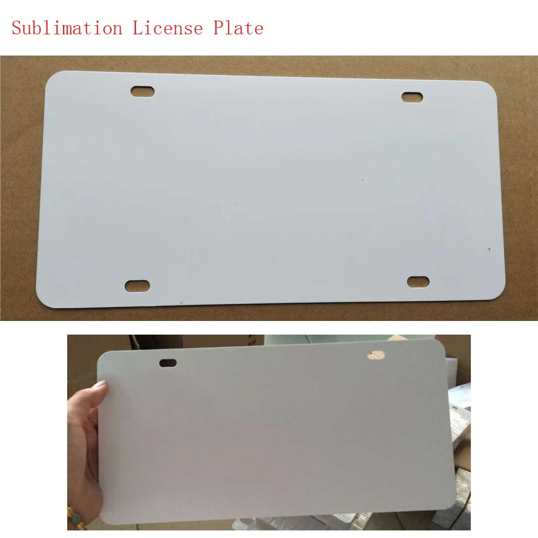 grote promotie sublimatie lege metalen auto kenteken plaat materialen hot hart transfer afdrukken DIY aangepaste verbruiksartikelen 29.5 * 14.5cm