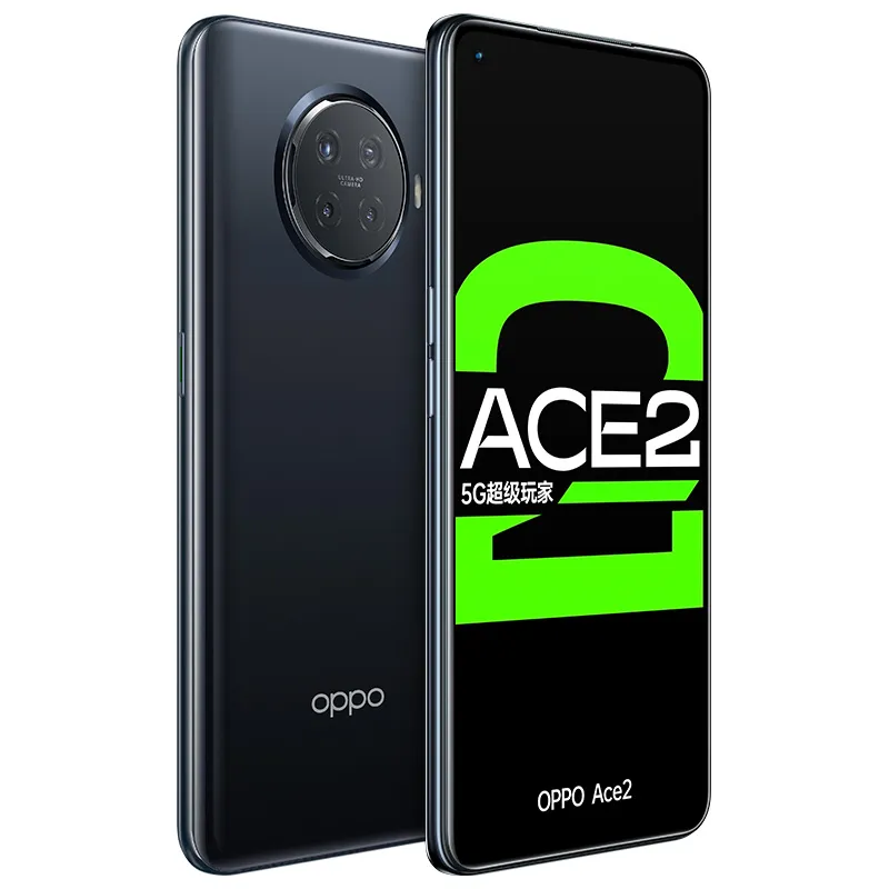 Original Oppo Ace 2 5G Telefone Móvel 8GB RAM 128GB 256GB ROM Snapdragon 865 Octa Core 48MP NFC 4000mAh Android 6.55 "OLED Tela Full Screen Fingerprint Id Face Smart Cell Phone