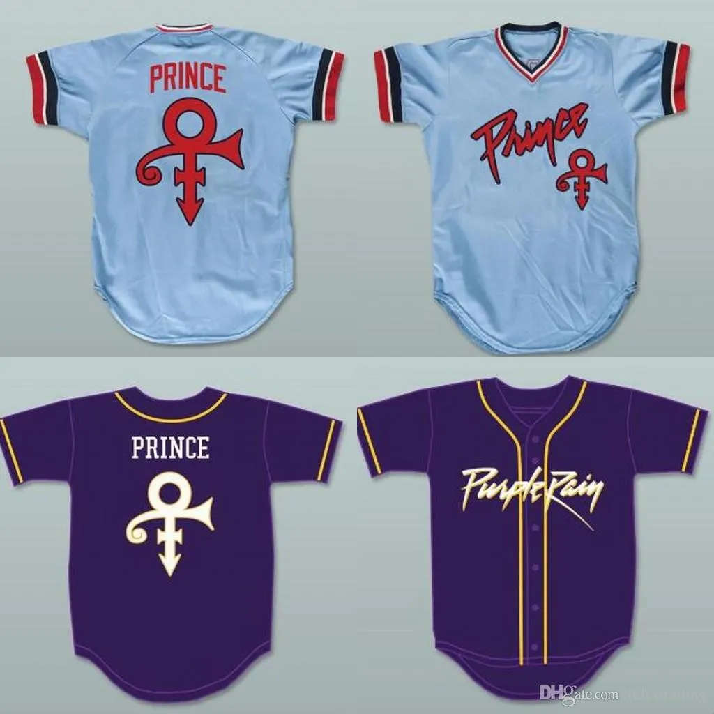 Maglia da baseball Prince Tribute Minnesota Maglia da baseball Prince Tribute Purple Rain Tutte le maglie cucite S-3XL Spedizione gratuita