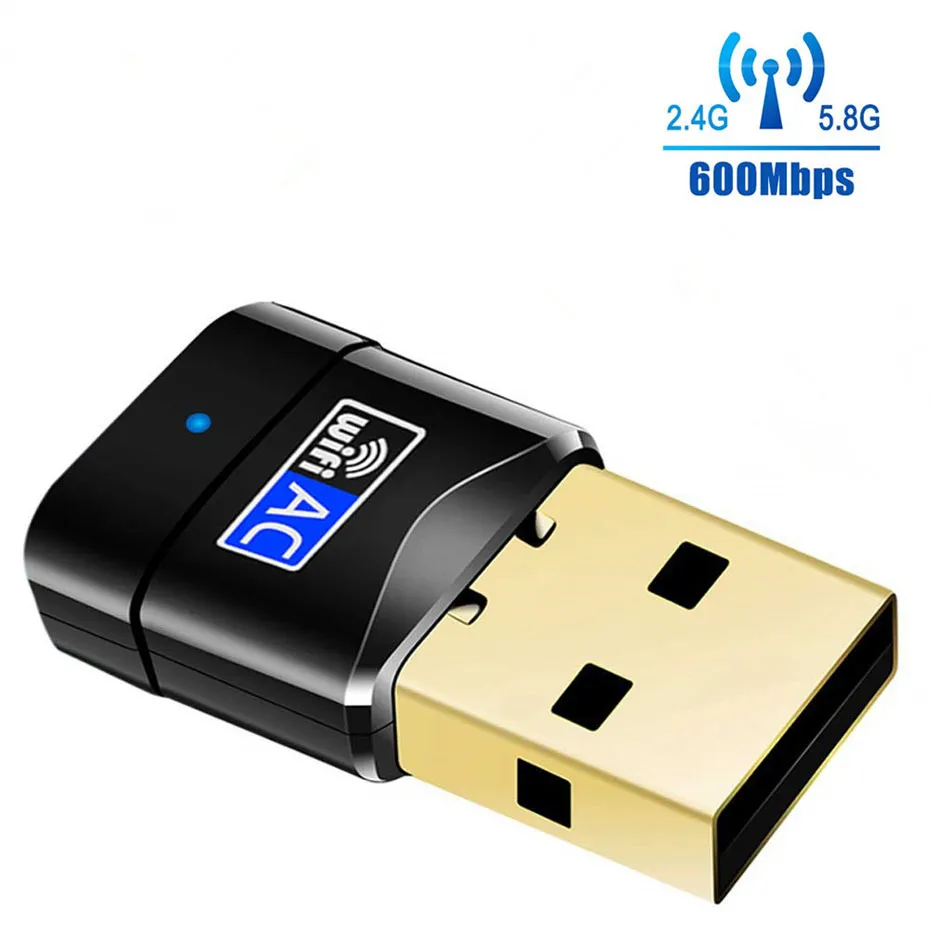 AC600M USB واي فاي محول سائق مجانا لصناعة السيارات في تثبيت RTL8811CU ثنائي الموجات 11AC (5.8G) 11N (2.4G) 600Mbps لUSB واي فاي دونغل