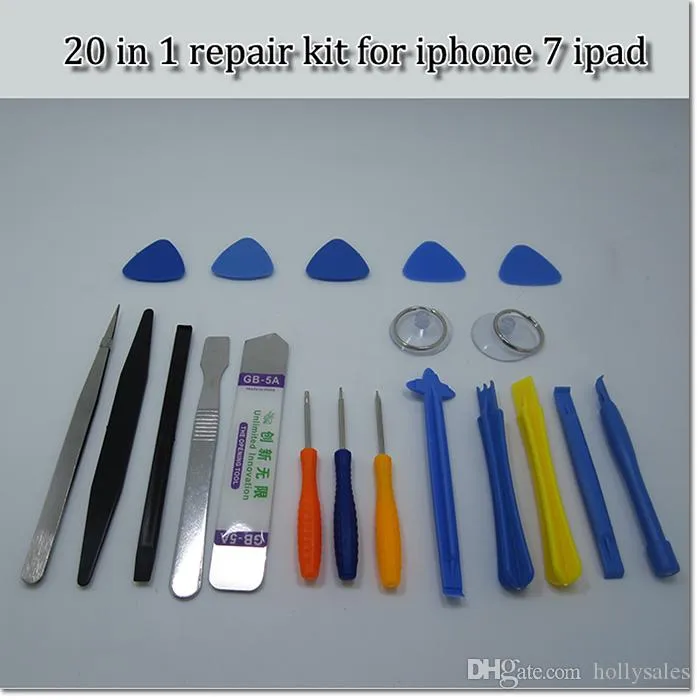 Ferramentas de reparo de telefone 20 em 1, kit de ferramentas de abertura spudger pry, conjunto de chaves de fenda magnéticas para iphone sams tablet kit de reparo manual