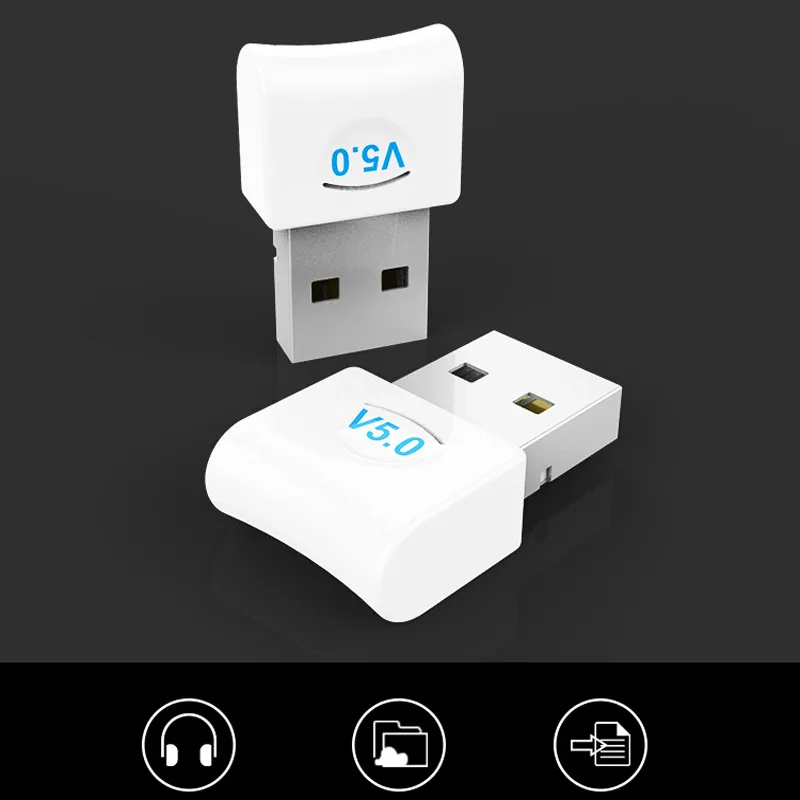 بلوتوث 5.0 محولات USB دونغل محول الكمبيوتر مشغل الصوت استقبال الكمبيوتر المحمول جهاز إرسال لاسلكي عالي السرعة يدعم أجهزة متعددة