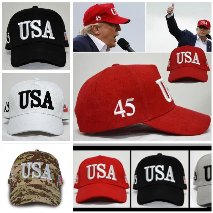 Cappello Fashion-Trump USA Flag berretti da baseball Keep America Great 2020 Cappello 3D Ricamo Star Letter Camo snapback regolabile 8 colori DHL