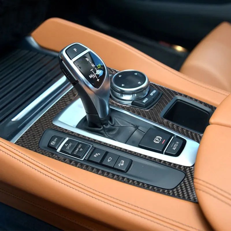 Carbon Fiber Car Inner Control Gear Shift Cover Trim Interior Stall  Decoration Decorative Panel Sticker For BMW E70 E71 X5 X6 Accessories From  11,39 €