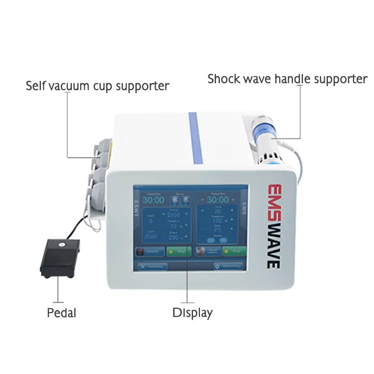 5 transmitters 2,000,000 shots portable shockwave shock wave therapy ED treatment joints pain relief muscle stimulation machine EMSWAVE