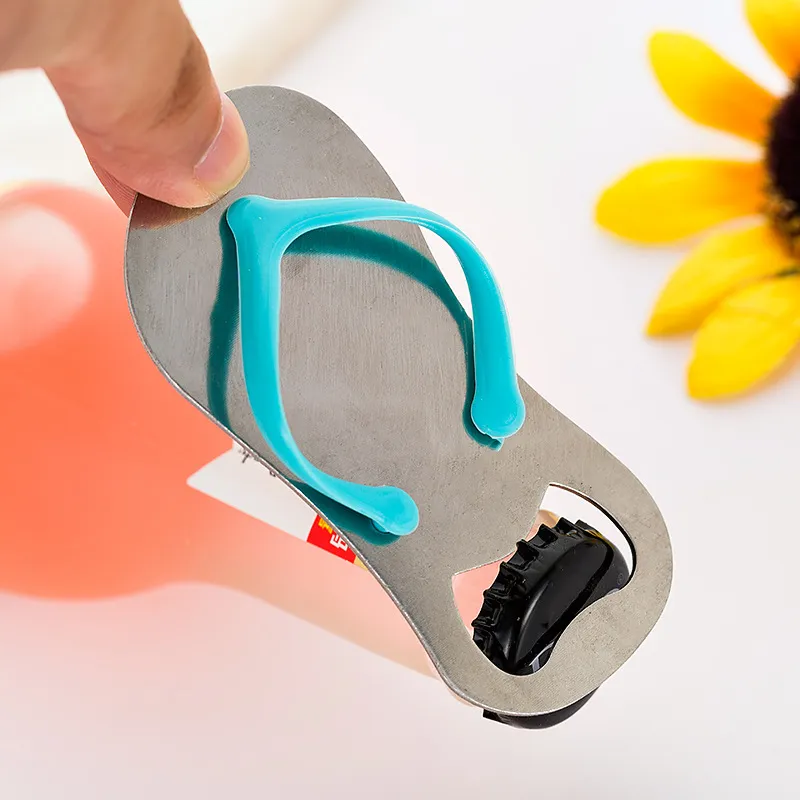 Slippers Shaped Beer Bottle Openers Stainless Steel Opener Flip Flop Slipper Cute Bottles Opening Tools Wedding Gift Favor BH2984 TQQ