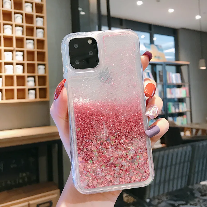 Luxury Glitter Liquid Quicksand Phone Cases TPU Defender Back