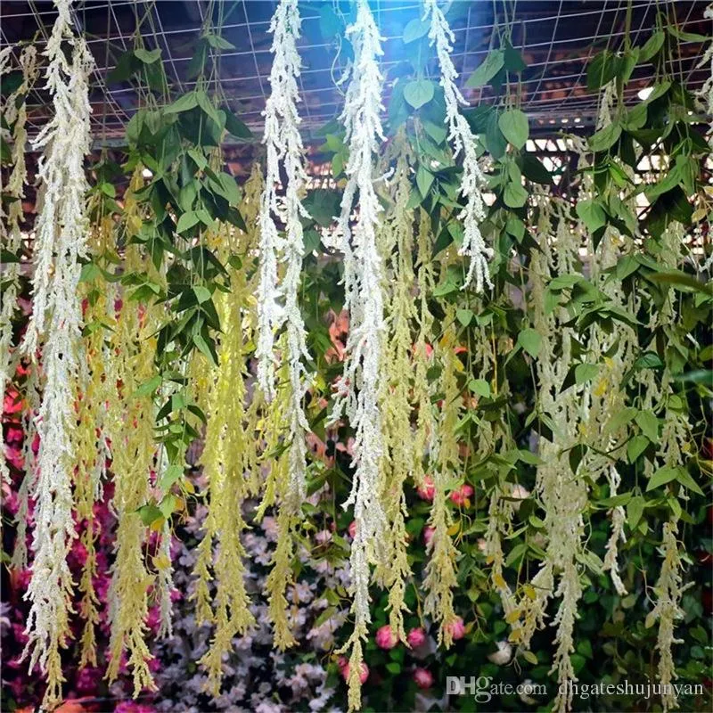 Simulación de flores artificiales, ventilador para amantes, colgante de pared, decoración de techo de boda, conjunto de actividad de tienda de centro comercial interior, flor falsa de ratán