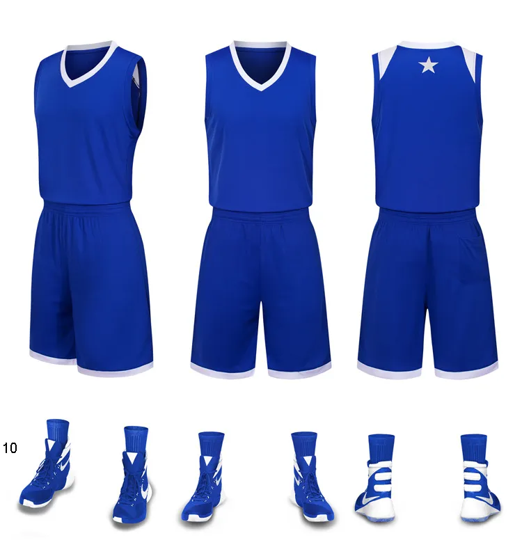 2019 새로운 빈 농구 유니폼 인쇄 된 로고 사람 크기 S-XXL의 싼 가격 빠른 좋은 품질의 블루 0012r 운송