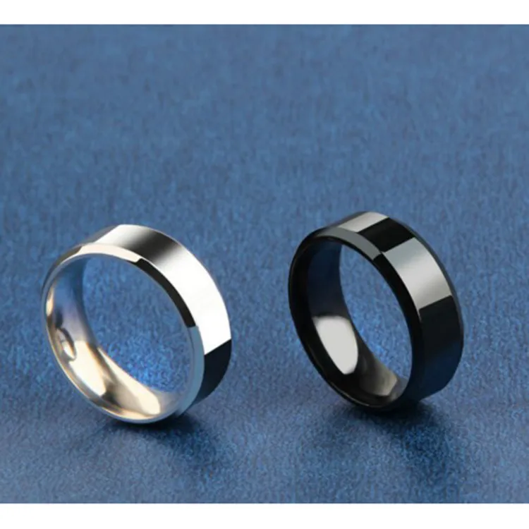 Groothandel - sieraden 8mm roestvrijstalen ringband titanium zilver zwart goud mannen maat 6 tot 13 bruiloft verlovingsringen