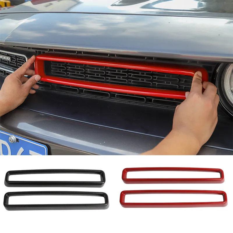 Car Front Mesh Gril Front Grilles Decoration Ring For Dodge Challenger