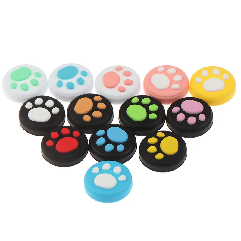 جميل Cat Paw Paw Claw Thumb Grip Cap Capstick Cap for Switch Lite Oled Joy-Con Controller Gamepad Thumbstick Cover DHL FedEx UPS