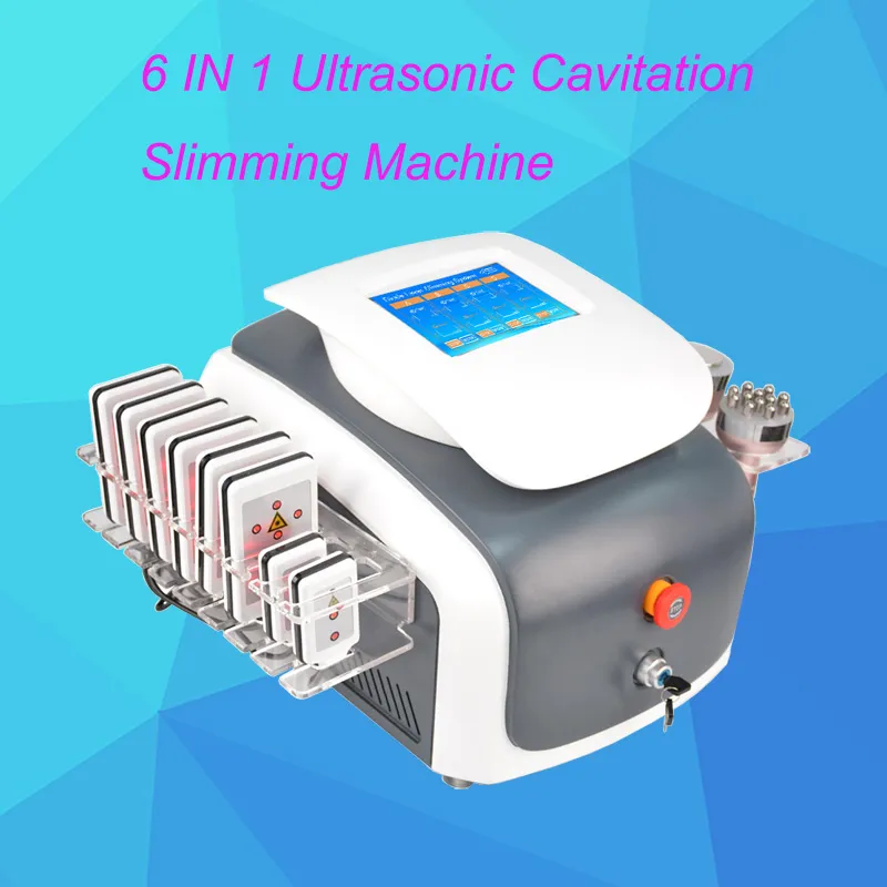 Cavitazione ultrasonica 6 in 1 Le rughe del viso perdono peso Macchina per la cellulite dimagrante Macchina per dimagrimento laser lipo