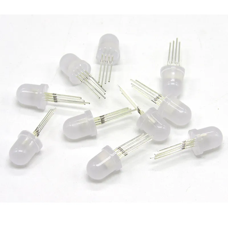 APA106 F8mm Led Chip APA106 F8;8mm Round Hat Full Color DIP F8mm RGB