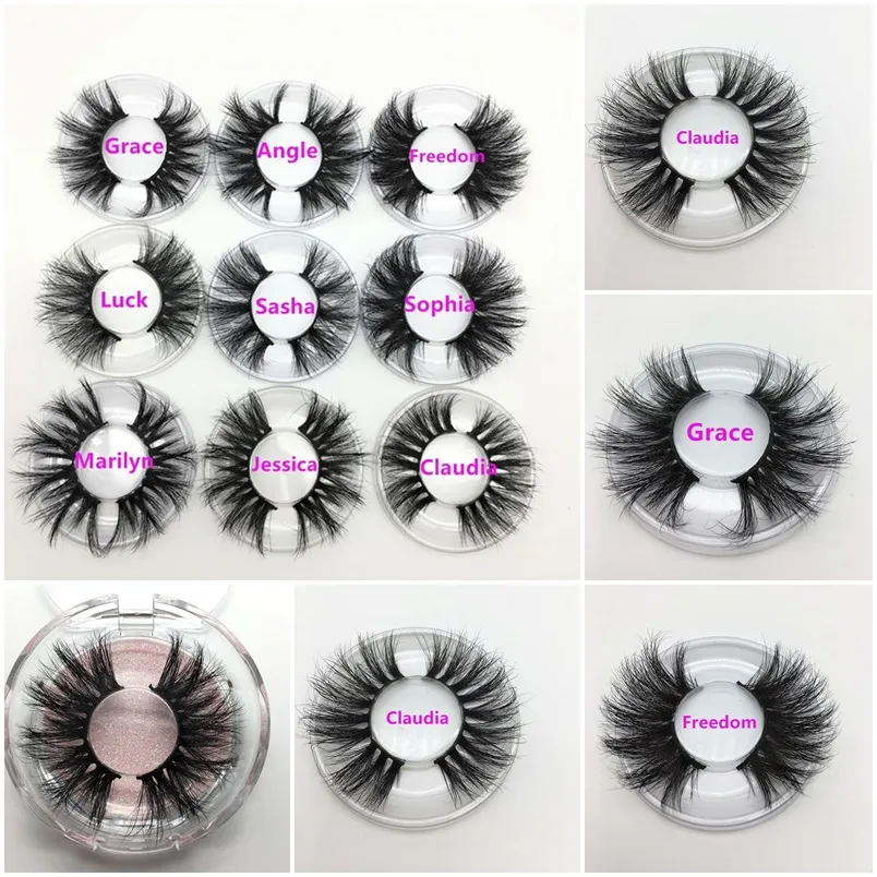 25 mm Lange 3D Mink Wimpers Private Label Logo Mink Wimper Extensions Dramatische Dikke Mink Wimpers Wreedheid gratis Pluizige Natuurlijke Valse Wimpers