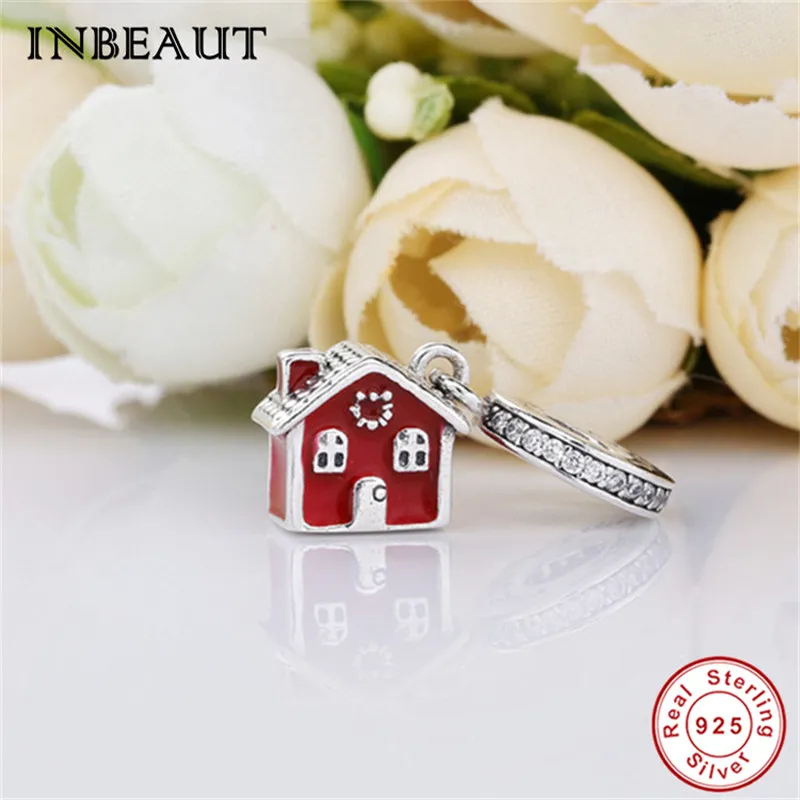 Pandora Style New 925 Sterling Silver Winter Cozy Christmas Home Charm Red House CZ Fit Pandora Bracelet Beads Jewelry Making From 18 16 DHgate