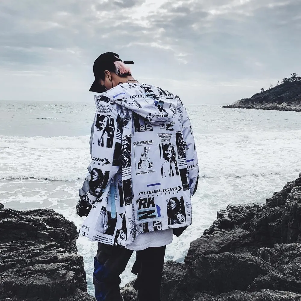 Mens Harajuku Color Block Best Ski Jackets Hip Hop