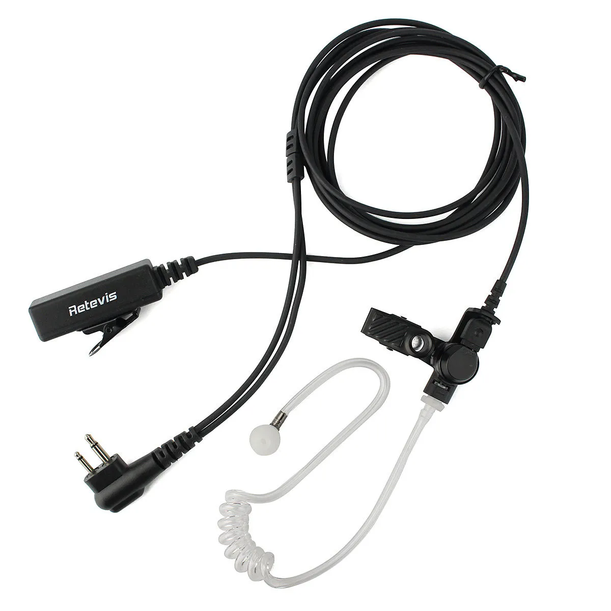 10X 2 Pin Air Tube Throat Mic Headset Auricolare per Motorola GP300 2000 CT150 Radio