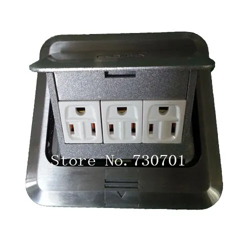 2019 Silberfarbene drei USA/Mexiko/Kanada/Japan/Kolumbien Standard-Bodensteckdose RJ45 RJ11 USB-Anschluss