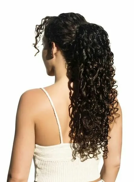 Kinky encaracolado cabelo extensão do cabelo humano rabo de cavalo 100% para as mulheres negras clipe cor natural no cordão rabo de cavalo para mulheres preto 140g