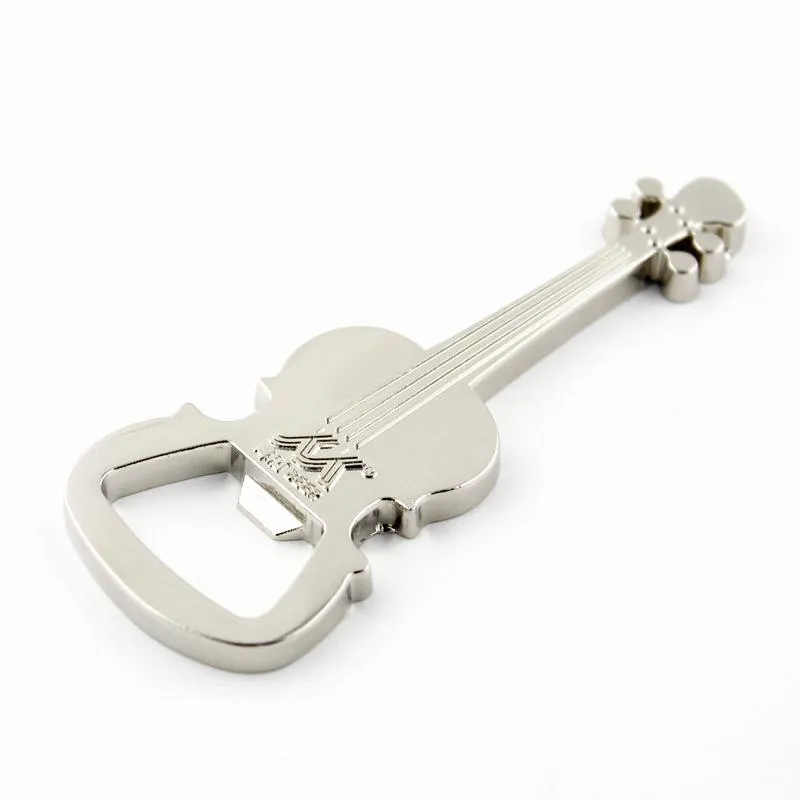 100pcs / lot presentmetall öl violin gitarr flasköppnare flasköppnare keychain nyckelring nyckel kedja nyckel ring oss gratis frakt av dhl