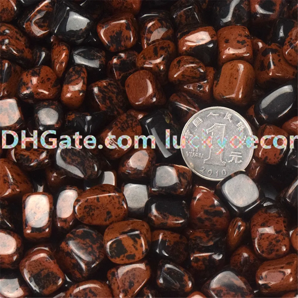 10kg oregelbundna tumbled stenar Naturlig mahogny Obsidian 10-30mm Polerad Reiki Healing Crystal ädelsten för blockering av borttagning och skydd