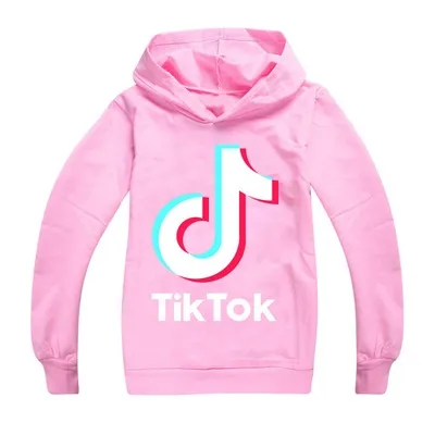 Tik Tok Kids Long Sleeve Hoodies Boy Girl Tops Teen Kids TikTok Sweatshirt Jacket Hooded Coat Cotton Clothing2225