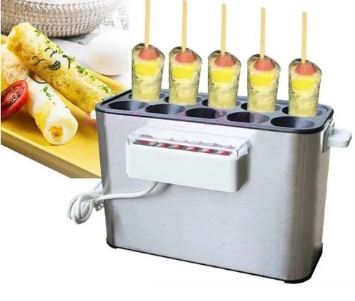 Comercial Baked Egg Salsicha Maker Cachorros Quentes Máquina de Cozimento Máquina de Ombolet Café da Café da Café da Café Ovos Roll Máquiador Omelette Master 110V 220V UE US LLFA