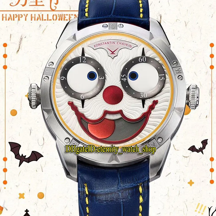 Tw Última edição V3S Edição Konstantin Chaykin Moon Fase Joker Dial Branco NH35A Mecânica Automática Mens Relógio De Couro Strap Designer Relógios