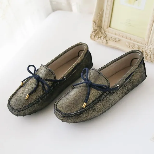 Hot Sale-Genuine leather Women flats Handmade Women Casual leather shoes Leather Moccasin Fashion Women Driving Shoes