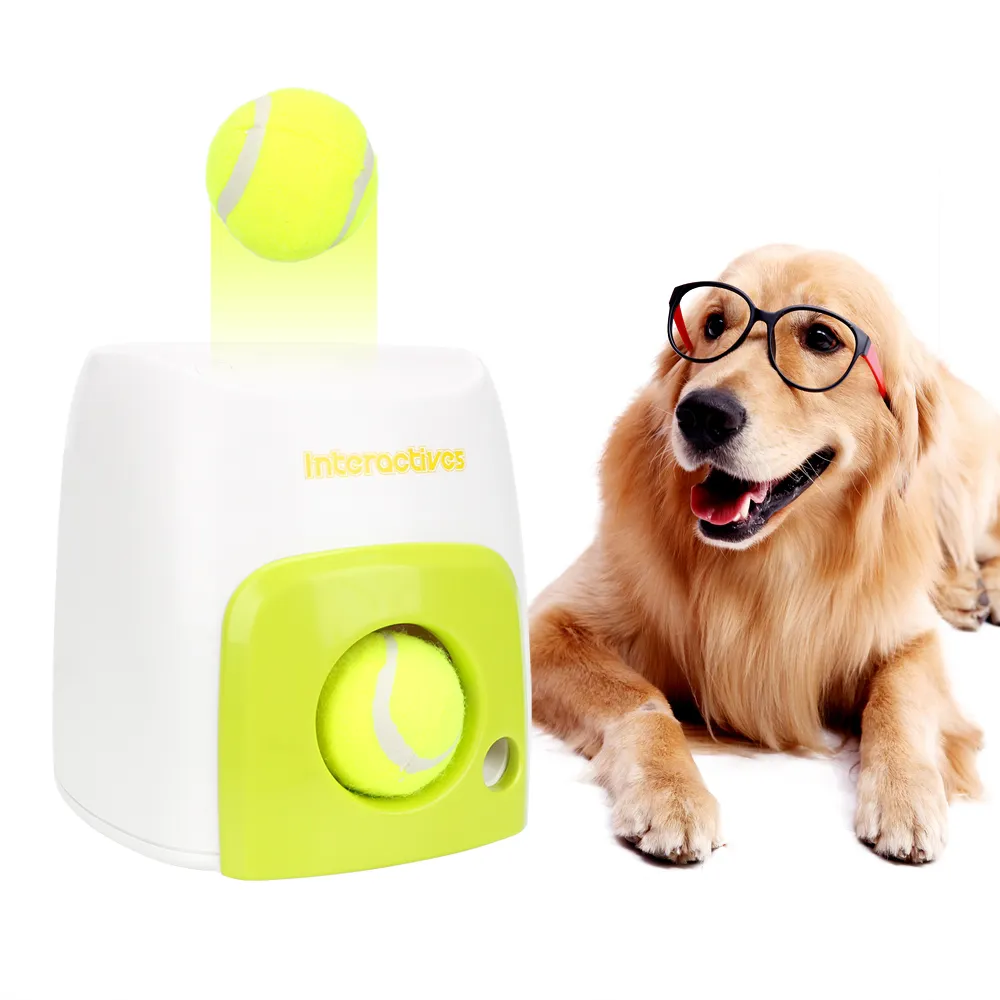 Interactive Tennis Ball Launcher For Dogs Automatic Thrower_voghion.com