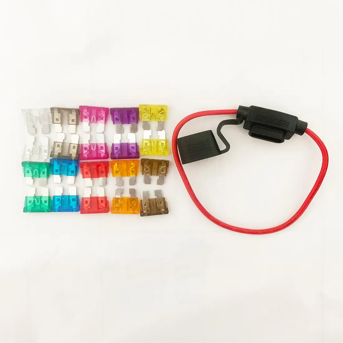Standard Blade Fuses Kit - Car & Motorcycle Fuse Assortment with 14 AWG ...