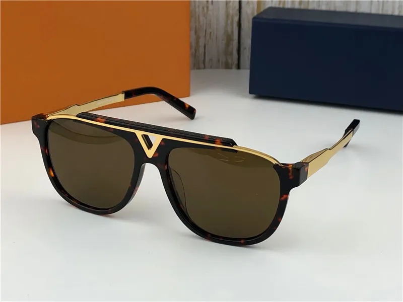 Atacado-popular moda homens designer óculos de sol 0937 placa quadrada metal combinação quadro de qualidade superior anti-UV400 lente com caixa