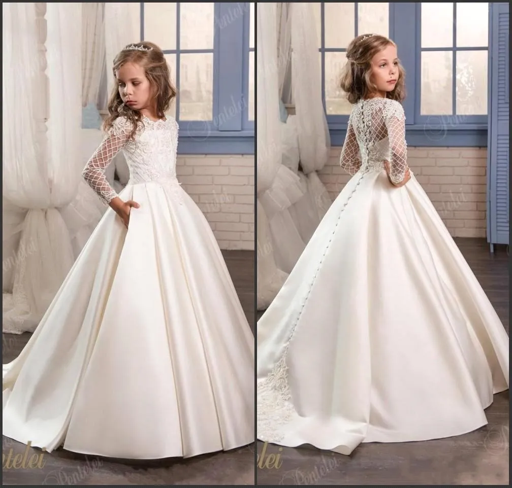Phenas Girl Sleeveless Embroidery Princess Pageant Dresses Kids Ruffles  Lace Party Wedding Dress Prom Ball Gown - Walmart.com
